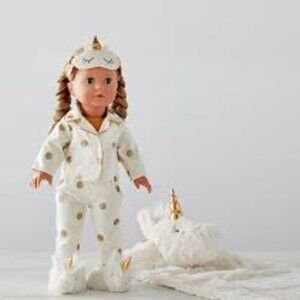 Pottery Barn Kids Unicorn Götz Doll With Sleepover Set